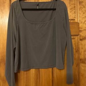 SKIMS Charcoal Long Sleeve Women's Top